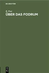 Book cover of Über das Fodrum by B. Post
