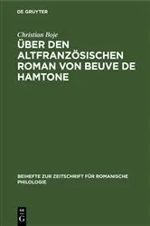 Book cover of Über den altfranzösischen Roman von Beuve de Hamtone by Christian Boje