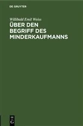 Book cover of Über den Begriff des Minderkaufmanns by Unknown