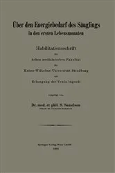 Book cover of Über den Energiebedarf des Säuglings in den ersten Lebensmonaten by Siegfried Samelson