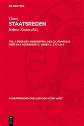 Book cover of Über den Oberbefehl des Cn. Pompeius. Über das Ackergesetz. Gegen L. Catilina (6th ed.) by Helmut Kasten
