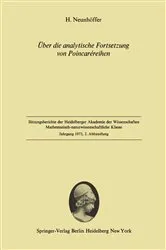 Book cover of Über die analytische Fortsetzung von Poincaréreihen by Unknown