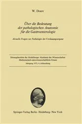 Book cover of Über die Bedeutung der pathologischen Anatomie für die Gastroenterologie by Wilhelm Doerr