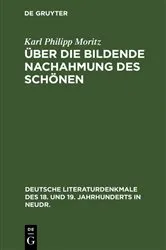 Book cover of Über die Bildende Nachahmung des Schönen by Karl Philipp Moritz