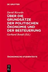 Book cover of Über die Grundsätze der politischen Ökonomie und der Besteuerung by David Ricardo