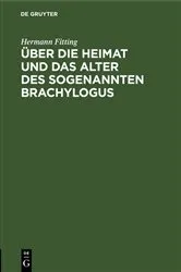 Book cover of Über die Heimat und das Alter des sogenannten Brachylogus by Hermann Fitting