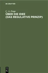 Book cover of Über die Idee (Das regulative Prinzip) by Unknown