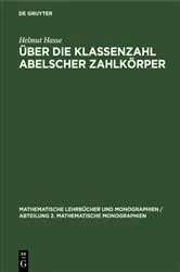 Book cover of Über die Klassenzahl abelscher Zahlkörper by Helmut Hasse