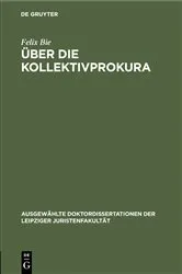 Book cover of Über die Kollektivprokura by Unknown