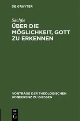 Book cover of Über die Möglichkeit, Gott zu erkennen by Unknown