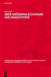 Book cover of Über Größengleichungen und Maßsysteme by Unknown