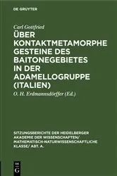 Book cover of Über kontaktmetamorphe Gesteine des Baitonegebietes in der Adamellogruppe (Italien) by Carl Gottfried