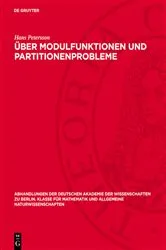 Book cover of Über Modulfunktionen und Partitionenprobleme by Hans Petersson