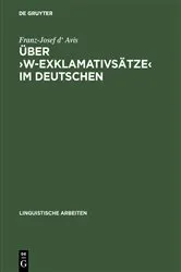 Book cover of Über ›w-Exklamativsätze‹ im Deutschen by Unknown