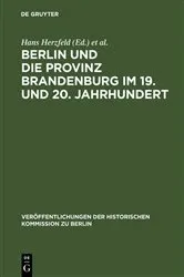 Book cover of Berlin und die Provinz Brandenburg im 19. und 20. Jahrhundert by Hans Herzfeld