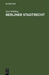 Book cover of Berliner Stadtrecht by Paul Wölbling