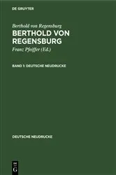 Book cover of Berthold von Regensburg: Berthold von Regensburg. Band 1 by Franz Pfeiffer