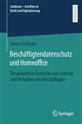 Book cover of Beschäftigtendatenschutz und Homeoffice by Unknown