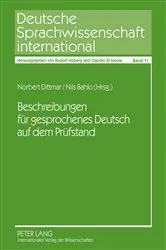 Book cover of Beschreibungen fuer gesprochenes Deutsch auf dem Pruefstand by Claudio Di Meola