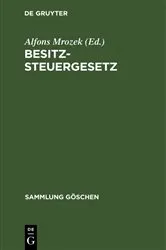 Book cover of Besitzsteuergesetz by Unknown