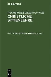 Book cover of Besondere Sittenlehre by Wilhelm Martin Leberecht de Wette