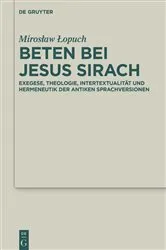 Book cover of Beten bei Jesus Sirach by Miroslaw Lopuch