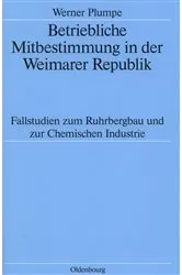Book cover of Betriebliche Mitbestimmung in der Weimarer Republik by Werner Plumpe