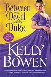 Book cover of Between the Devil and the Duke by Kelly Bowen