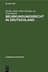 Book cover of Beurkundungsrecht in Deutschland by Unknown