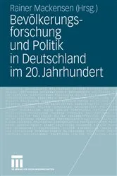 Book cover of Bevölkerungsforschung und Politik in Deutschland im 20. Jahrhundert by Unknown