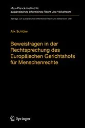Book cover of Beweisfragen in der Rechtsprechung des Europäischen Gerichtshofs für Menschenrechte by Unknown