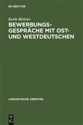 Book cover of Bewerbungsgespräche mit Ost- und Westdeutschen by Unknown