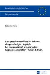 Book cover of Bezugsrechtsausschluss im Rahmen des genehmigten Kapitals bei personalistisch strukturierten Kapitalgesellschaften – GmbH & KGaA by Unknown
