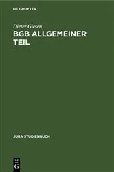 Book cover of BGB Allgemeiner Teil by Unknown
