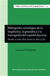 Book cover of Bibliografía cronológica de la lingüística, la gramática y la lexicografía del español (BICRES II) by Hans-Josef Niederehe