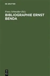 Book cover of Bibliographie Ernst Benda by Franz Schneider