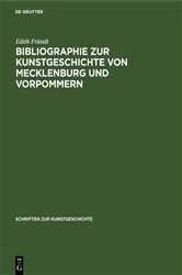 Book cover of Bibliographie zur Kunstgeschichte von Mecklenburg und Vorpommern by Edith Fründt