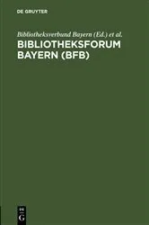 Book cover of Bibliotheksforum Bayern (BFB) by Unknown