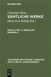 Book cover of Biblische Dramen II by Christian Weise