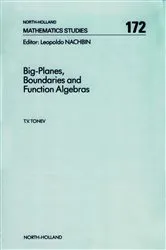 Book cover of Big-Planes, Boundaries and Function Algebras by T.V. Tonev