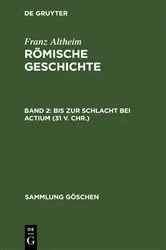 Book cover of Bis zur Schlacht bei Actium (31 v. Chr.) (2nd ed.) by Franz Altheim