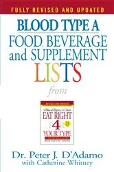 Book cover of Blood Type A Food, Beverage and Supplement Lists by Unknown