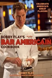 Book cover of Bobby Flay's Bar Americain Cookbook by Bobby Flay