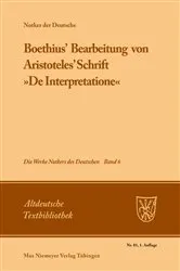 Book cover of Boethius' Bearbeitung von Aristoteles' Schrift »De Interpretatione« by Notker der Deutsche