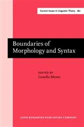 Book cover of Boundaries of Morphology and Syntax by Lunella Mereu