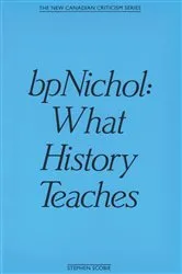 Book cover of bpNichol by Stephen Scobie