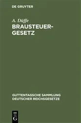Book cover of Brausteuergesetz (2nd ed.) by Unknown