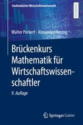 Book cover of Brückenkurs Mathematik für Wirtschaftswissenschaftler (9th ed.) by Walter Purkert