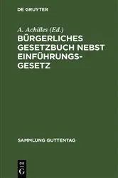 Book cover of Bürgerliches Gesetzbuch nebst Einführungsgesetz (3rd ed.) by Unknown