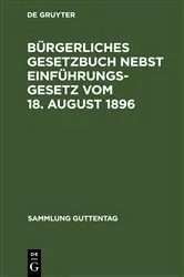 Book cover of Bürgerliches Gesetzbuch nebst Einführungsgesetz vom 18. August 1896 (14th ed.) by Unknown